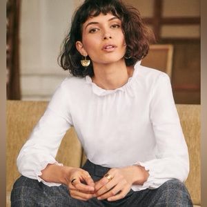 Sézane Clothilde blouse in white